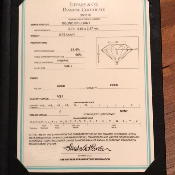 Tiffany & Co. Solitaire Platinum Engagement Ring - Picture 6 of 6